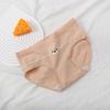 Em estoque Roupa íntima feminina de algodão respirável com estampa de urso japonês fofo, confortável no entrepernas, cintura média, quadril