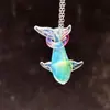 Anillo de Ballena Estrella de Vidrio Degradado Colgante DIY Colgante de Vidrio Hecho a Mano Collar Accesorios de Vidrio Transparente Degradado Regalo
