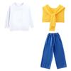 Ropa de actuación de porristas para niños otoño Juegos de Primaria chal de color caramelo ropa de actuación de porristas para niños y niñas