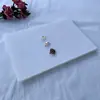 Brincos de argola armazenamento esponja almofada caixa de joias forrada com 100 cinza preto e branco flanela display acessórios DIY