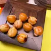 Colgante de caricatura tallado en semilla de Bodhi asada al carbón, cuentas budistas coleccionables, pulsera, cuentas sueltas hechas a mano para DIY