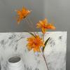 80cm de comprimento ramo 3 lírio flor artificial salão de banquetes de casamento floral salão de casamento flor perfume lírio