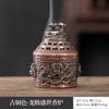 Quemador de incienso Xiangyun estufa de loto hueca mini estufa de aromaterapia de semilla de loto estufa de cobre de tres patas lámpara de loto porosa estufa Boshan