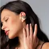 B559 Ear Cuff Minimalista de Perla en Forma de C, estilo Europeo y Americano con diseño único, elegante clip para oreja, pendientes de lujo ligero y sensación de alta gama