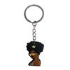 Llavero de chica negra, llavero de PVC especial transfronterizo europeo y americano con dibujos animados, llavero, bolso, accesorios de decoración