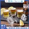 Copos de Brinde Transfronteiriços de 1.5/2 oz para Whisky, Licores e Vinho Tinto, Copos de Shot de Plástico com Alças, Copos Pequenos para Licores
