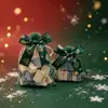 Nova Sacola de Doces de Natal Transfronteiriça Estampagem a Quente Fita Dourada Laço Rede Sacola Festa Biscoito Embalagem de Presente Sacola de Presente