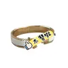 Pulsera de Alto Nivel V Oro Carta de Amor H para Mujer, Versión Ancha Estilo Pareja Esmaltado, Apilable, Suministro en Vivo Transfronterizo, Venta al por Mayor de Fábrica