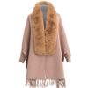 Chal Bufanda de Punto con Cuello de Piel Nuevo de Invierno Más Vendido Europeo y Americano para Mujer, Moda de Alta Gama, Cálido, Manga de Vestido Chal