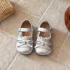 Zapatos Mary Jane con ribete de encaje, nuevos zapatos de princesa con lazo estilo coreano para niñas, colección Primavera/Otoño 2026, suela suave.