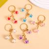 Llavero de Cuentas Acrílicas de Estrella de Cinco Puntas Colorido Ins Corazón de Chica Colgante para Bolso Llavero de Estrella Joyería Colgante