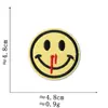 Pegatinas de Tela con Expresiones de Emoji Accesorios para Ropa Calcomanías Decorativas Parches Divertidos Serie de Insignias Redondas Lindas de Smiley