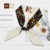 Lenço de Seda Versátil de 96 cm de Comprimento com Laço, Fita Floral e Fita Decorativa para Amarrar no Cabelo ou Decorar Bolsas como Lembrança