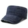 Gorra plana lavada vintage transfronteriza para hombre, gorra de béisbol retro de mezclilla, sombrero para el sol para exteriores, sombrero casual versátil