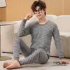 Conjunto de roupa íntima infantil Meninos Crianças médias e grandes roupas de outono terno de calça comprida adolescentes suéter de algodão suéter suéter terno de calça