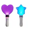 Palos de luz para animar conciertos, controlados por control remoto, palos fluorescentes de 15 colores, luces de mano con forma de corazón y estrella, control central DMX, personalizables para eventos