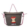 Bolso de Mano Versátil Bordado Estilo Japonés para Mujer, Bolso Casual Ligero de Nailon de Nicho para Viajes y Compras, Bolso Cruzado de un Solo Hombro para Niños