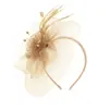 Diadema de Malla con Flores de Plumas Estilo Europeo y Americano Accesorios para Vestido de Novia Tocado Banquete de Bodas Fiesta Flores para el Cabello Accesorios para el Cabello
