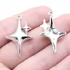 22X35Mm 2.9g Multicolor Comercio Exterior DIY Accesorios para Joyería Estrella de Cuatro Puntas Estrella Hueca Colgante