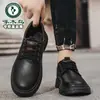 Zapatos de Vestir de Cuero Nuevos para Hombre Woodpecker 2026, Zapatos de Trabajo Casuales Transpirables Antideslizantes Resistentes al Desgaste con Suela Suave para Hombre