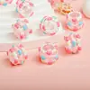 Cuentas de Crema Rosa Cuentas Pesadas de Aceite Cuentas Pintadas a Mano Cuentas Pintadas Bolígrafo de Cuentas DIY Bolígrafo Lindo Colgante para Coche Cadena para Teléfono Móvil Cuentas Sueltas