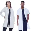 Uniformes Blancos de Manga Larga para Doctor y Enfermera para Hombres y Mujeres, Batas de Laboratorio de Química para Estudiantes Universitarios de Otoño e Invierno, Uniformes de Trabajo con Logotipo Personalizado