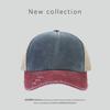 Gorra de Béisbol Retro de Malla de Algodón Transpirable con Agujeros, Cubre Rostro, Protección Solar, Gorra de Visera de 5 Piezas para Conductores de Camiones, Circunferencia de Cabeza Grande