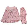 Pijama de Algodón Nube para Niñas, Manga Larga para Primavera y Otoño, Nuevo Estilo 2025, Popular Ropa de Casa de Otoño para Niñas Mayores