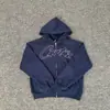 Cardigan con Letra Bordada Alcatraz de Venta Cruzada Europea y Americana Sudadera con Capucha Forrada de Polar Chaqueta Pantalones Casuales