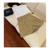 Pantalones Cortos Elegantes en Stock Que Te Hacen Ver Más Delgada, un Atemporal Pantalón Corto de Algodón de Cintura Alta para Mujer para Dropshipping