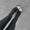 Chanclas de cuña estilo coreano con plataforma gruesa y pedrería para mujer, Novedad Verano 2026, Antideslizantes, que aumentan la altura, Sandalias para vacaciones en la playa