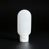 Frascos cosméticos de tamanho viagem, frascos para xampu e loção, frascos dispensadores de tubo flexível.