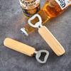 Abridor de Botellas de Cerveza de Acero Inoxidable Mango de Madera Abridor de Botellas de Cerveza de Madera Abridor de Botellas de Cerveza de Madera Sólida