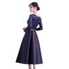 Vestido Longo Azul para Madrinha de Casamento para Mulheres 2026 Novo Estilo Elegante Banquete Vestido de Casamento de Alta Qualidade Pode Ser Usado Casual