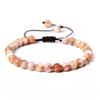 Pulseira Feminina Popular de Pedras Naturais Olho de Tigre 6mm da Amazon, Pulseira com Pingentes Tecida à Mão, Venda Quente