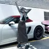 Falda de Mezclilla con Cordón Estilo Ropa de Trabajo con Bolsillo 2025 Gris de Cintura Alta con Abertura de Longitud Media Moda de Nicho para Mujer