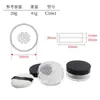 Fábrica Lili Caja pequeña negra de 10g 20g con compartimento grande para polvo suelto, con borla de terciopelo, caja dispensadora de polvo suelto, caja de maquillaje