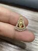 Liquidação Pingente de colar de ouro 14K simples com zircônia estrela de cinco pontas coração chave acessórios de joias DIY Pingente de pulseira