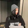 Gorro de lana para mujer, otoño e invierno, para parejas, para todo tipo de combinaciones, para hombres y mujeres, estilo coreano, moderno, sencillo, de punto, cálido para estudiantes.