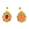 Novo estilo antigo areia ouro novo estilo chinês nacional moda abelha jogar flor bloqueio bolsa pingente feminino esmalte cor filigrana ruyi pingente