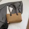 Bolsa de Ombro Versátil tipo Balde para Axila Grande Capacidade Feminina Casual Retrô Bolsa de Ombro Bolsa Tote para Ir ao Trabalho Comércio Exterior Transfronteiriço