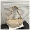 Bolsa de Axila Plissada Fosca Moderna e Única para Mulheres, Bolsa de Ombro de Grande Capacidade Estilo Coreano, Bolsa Nuvem Versátil Casual Retrô