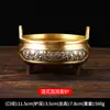 Quemador de Incienso de Latón para Uso Doméstico, Quemador de Sándalo de Tres Patas y Doble Asa, Portainciensos Zen de Loto