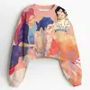 Suéter de Outono Roupas Infantis K-Pop Caçador de Demônios Impressão 3D Transfronteiriço Novo Moletom Curto para Meninas Fornecimento