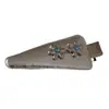 Clip de pelo de cuero con flor de diamante azul plateado clip de pelo de tela con corazón clip para flequillo de moda clip lateral tocado accesorios para el cabello