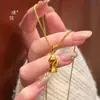 Collar Colgante de Cabeza de Caballo de Ajedrez Chapado en Oro para Mujer, Año del Caballo, Cadena para Clavícula Estilo Chino, Regalo para Novia
