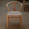 Silla de Madera de Olmo Viejo del Norte Silla de Comedor Estilo Chino Nuevo Silla de Círculo de Gran Tutor de Madera Maciza Blanca en Bruto Silla de Té con Respaldo Único Mueble