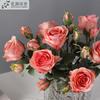 Flor Artificial Neve Montanha rosa casa macia Decoração Engenharia Europeu decoração de casamento conjunto de adereços de fotografia buquê de flores falsas