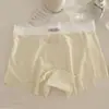 Cueca Boxer Masculina de Verão Fina Duas em Uma 10A Ice Silk Antibacteriana Sem Costura Forro de Algodão Puro Novo Estilo Feminino Calça de Quatro Cantos Máscara