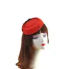 Véu Fascinator Preto para Noiva Vintage Headpiece Chapéu para Festa Noturna de Coquetel Versátil Fotografia Vestido de Casamento Palco